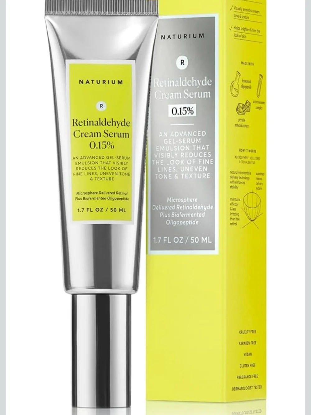Naturium Retinaldehyde Cream Serum 0.15% – 1.7 oz (50 mL) – New in Box